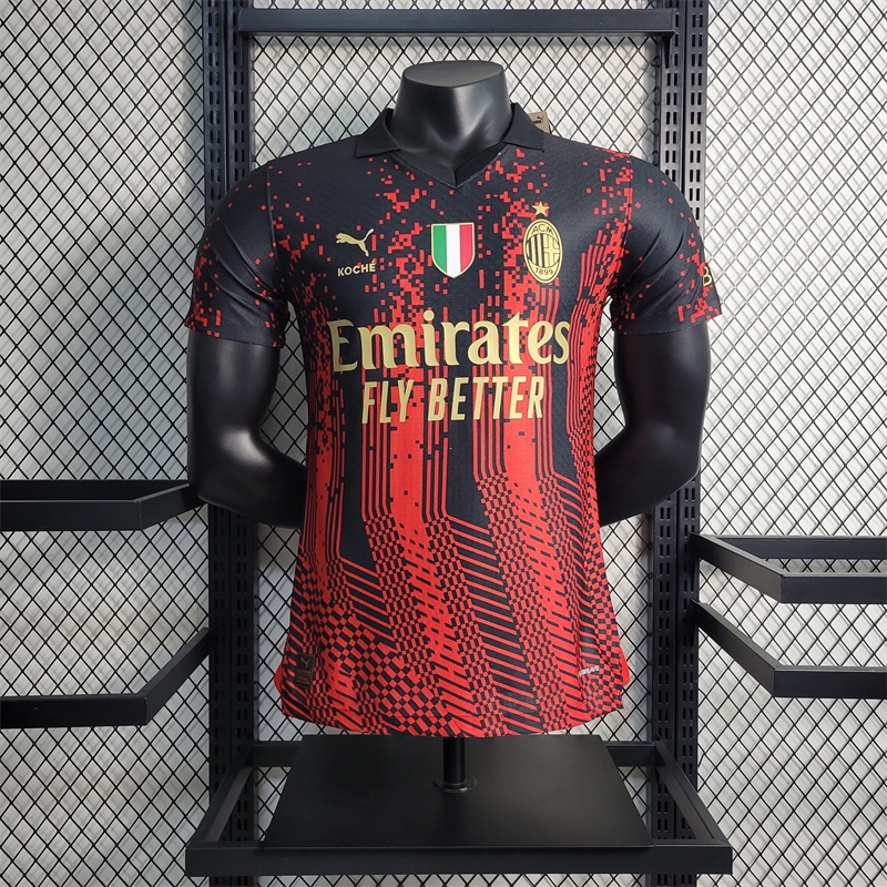 Camiseta Futbol AC Milan Edición Especial Roja Negra Versión