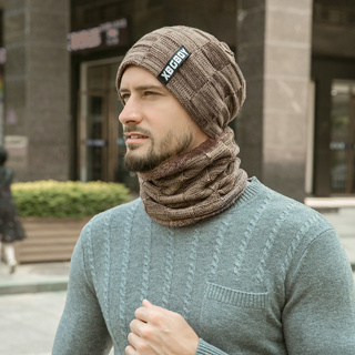 New Gorro Para Hombre Gorros De Invierno Hombres Para El Frio Con Bufanda  Punto