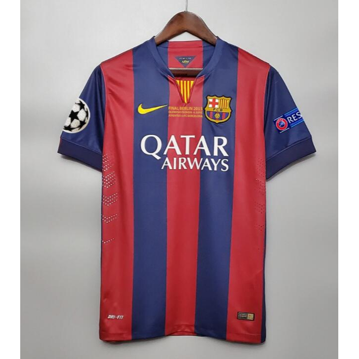 Camiseta De Fútbol Retro 14-15 Barcelona Casa NEYMAR JR MESSI