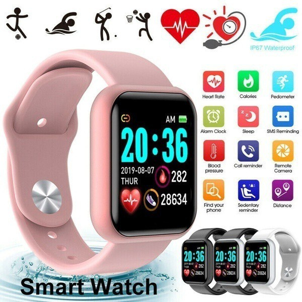 Y68 Reloj Inteligente Impermeable Bluetooth Deporte SmartWatch