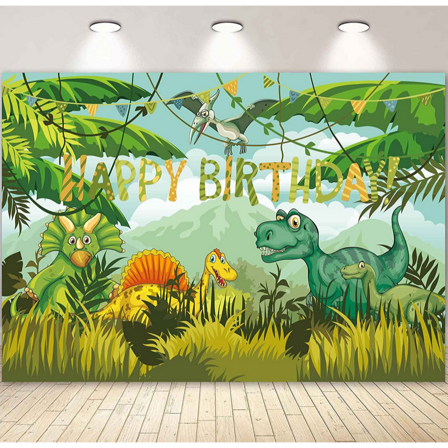 Centro de Mesa Dinosaurio para Baby Showers con Globos, image size:913x913