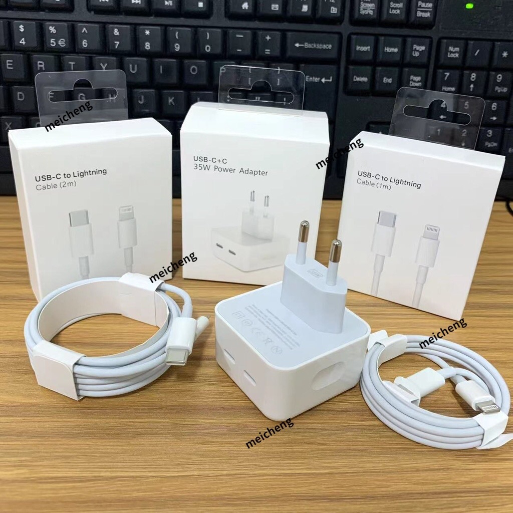 Cargador 35w + Cable Usb-c iPhone 14 13 12 11 iPad Original