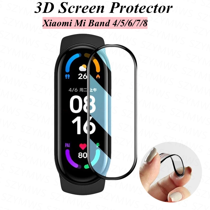 Xiaomi Band 8 7 6 5 Protector De Pantalla 3D Película Protectora Curva Para  Mi Band8 Reloj Inteligente Sin Termpered Glass