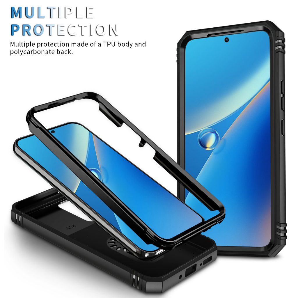  Funda para Samsung Galaxy A14 5G con 1 protector de pantalla de  vidrio templado y 1 funda para lente de cámara, resistente y a prueba de  golpes, funda protectora de cuerpo