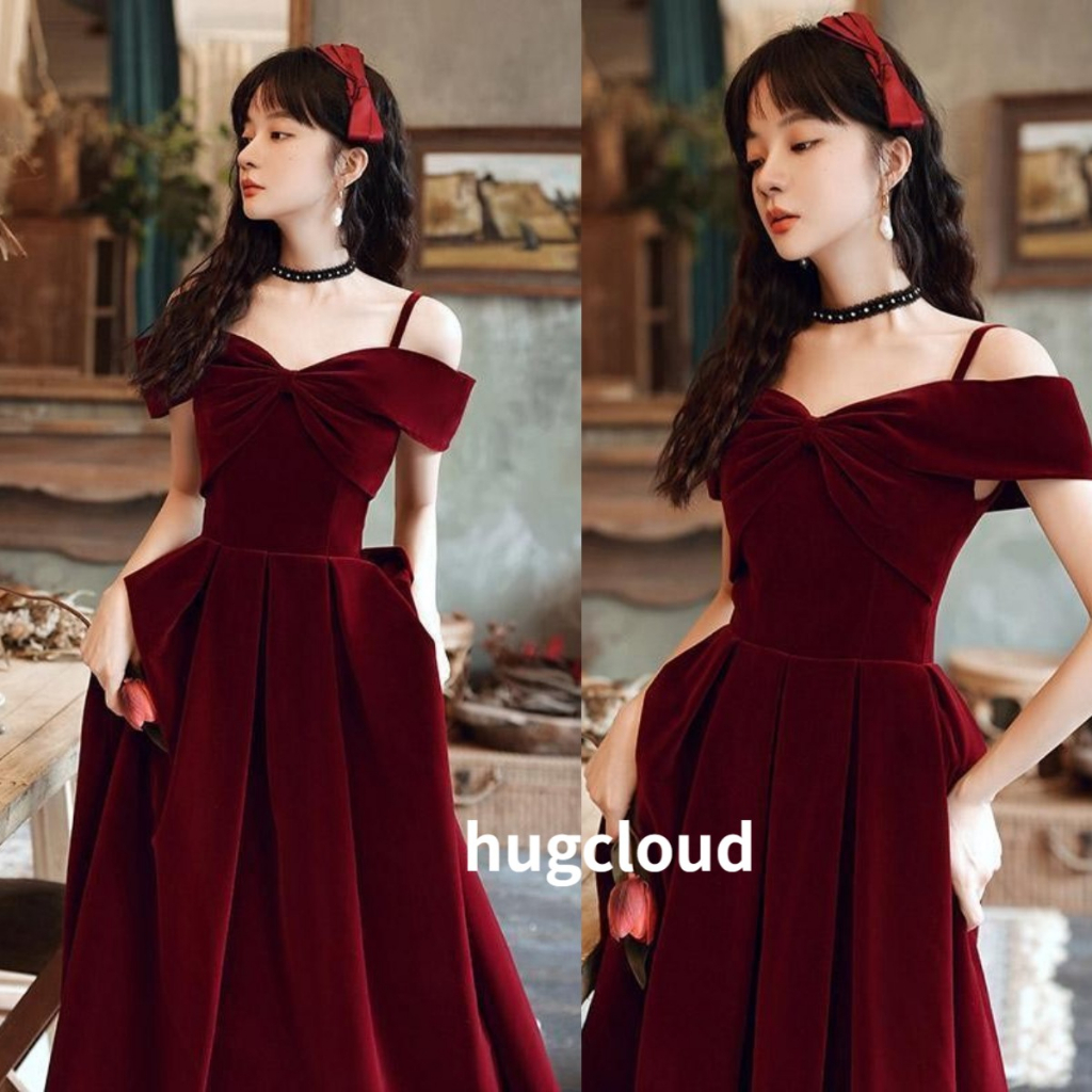 Vestido de novia online vino tinto