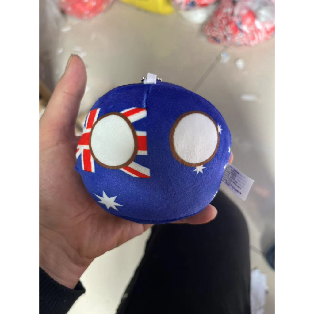 SLINGDA 12Piezas Countryballs Plushies Polandball Country Ball Plushies 10-30CM Kawaii Polonia Ball Felpa Smiley Cojín Juguete Relleno Anime Country Ball Felpa Almohada Bandera de los niños Juguete