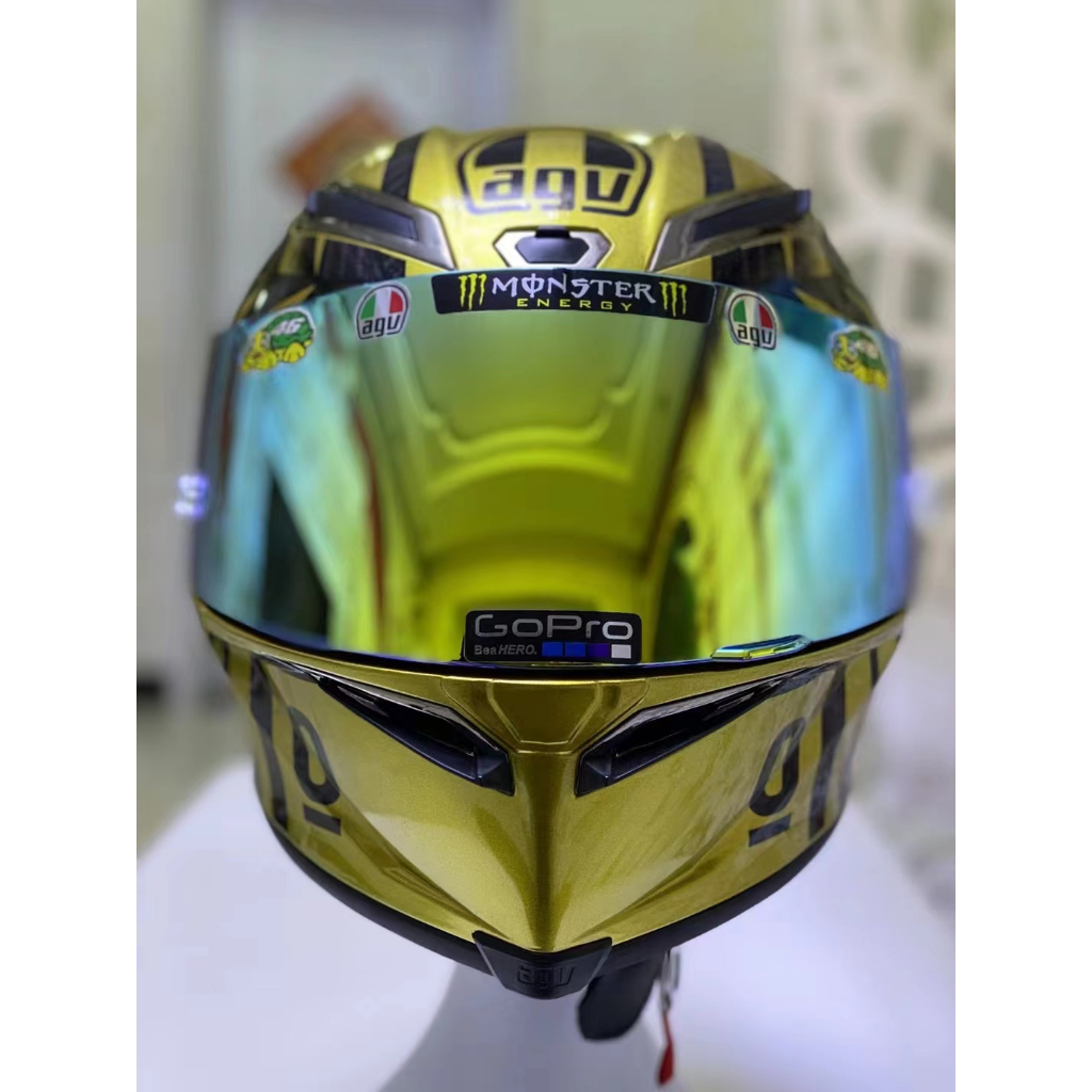 Casco De Cara Completa Para Motocicleta De Huevo Dorado De PISTAA GPR Version Emperador De Fibra De Vidrio Prevencion De Equitacion Y Caidas De Plastico Reforzado Shopee Colombia