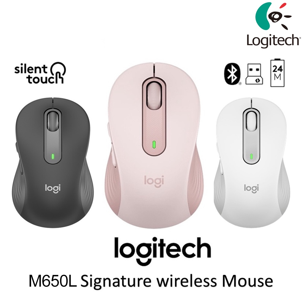 Ratones inalámbricos Logitech M650 - Ratón pequeño o grande para la mano  izquierda