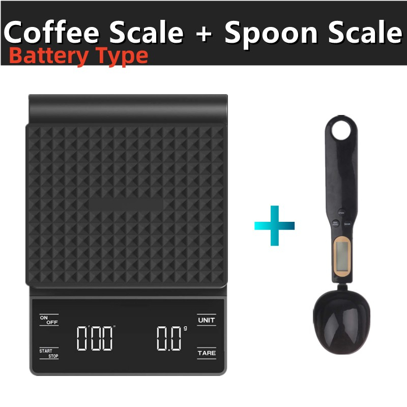 Luisun Coffee Scale with Timer and Tare Function, 3kg/0.1g Precision,  Digital Espresso Coffee Scale Pour Over Drip with Back-Lit LCD Display 