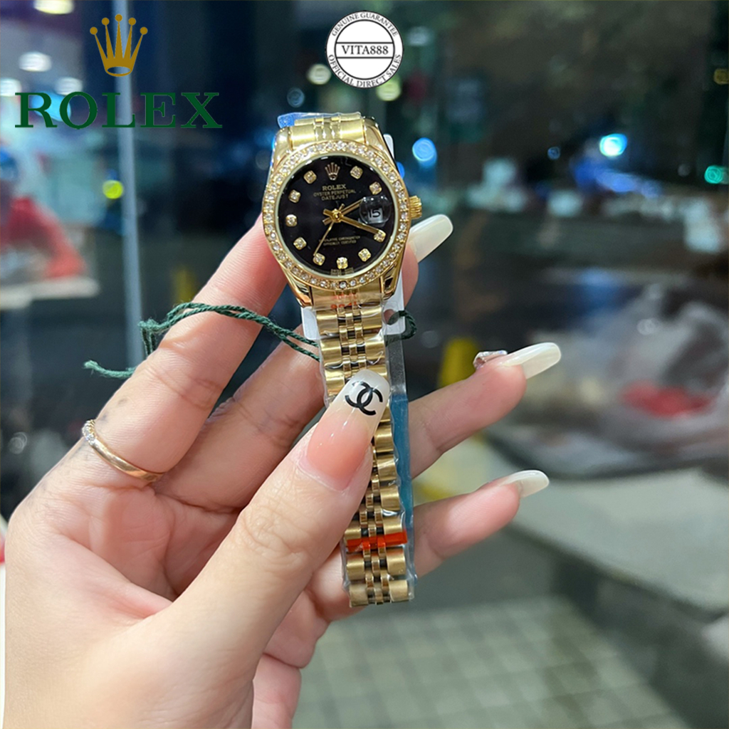 Reloj Suizo De Alta Gama Diamante Para Mujer De Negocios Casual Impermeable De Cuarzo Serie Date