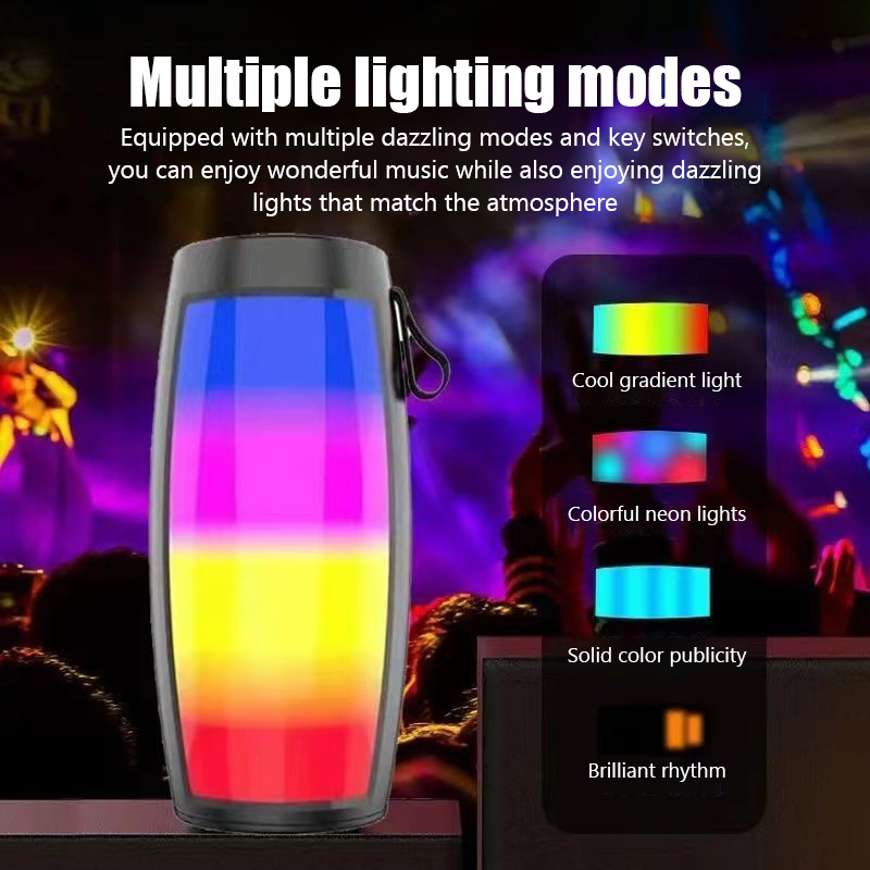 BT-1202 RGB Altavoz Inalámbrico Bluetooth Mini Bass Estéreo Surround ...