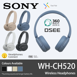 Auriculares inalámbricos sony wh-ch520 - con micrófono - bluetooth - blancos
