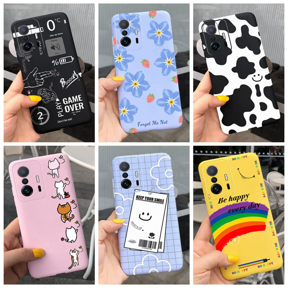 HONLEN Funda Para Xiaomi MI 11T / Xiaomi MI 11T Pro Carcasa, (6.67" Inches) Gradiente Transparente TPU Silicona Case, Protección De Esquina Mejorada Cover Rosa Verde