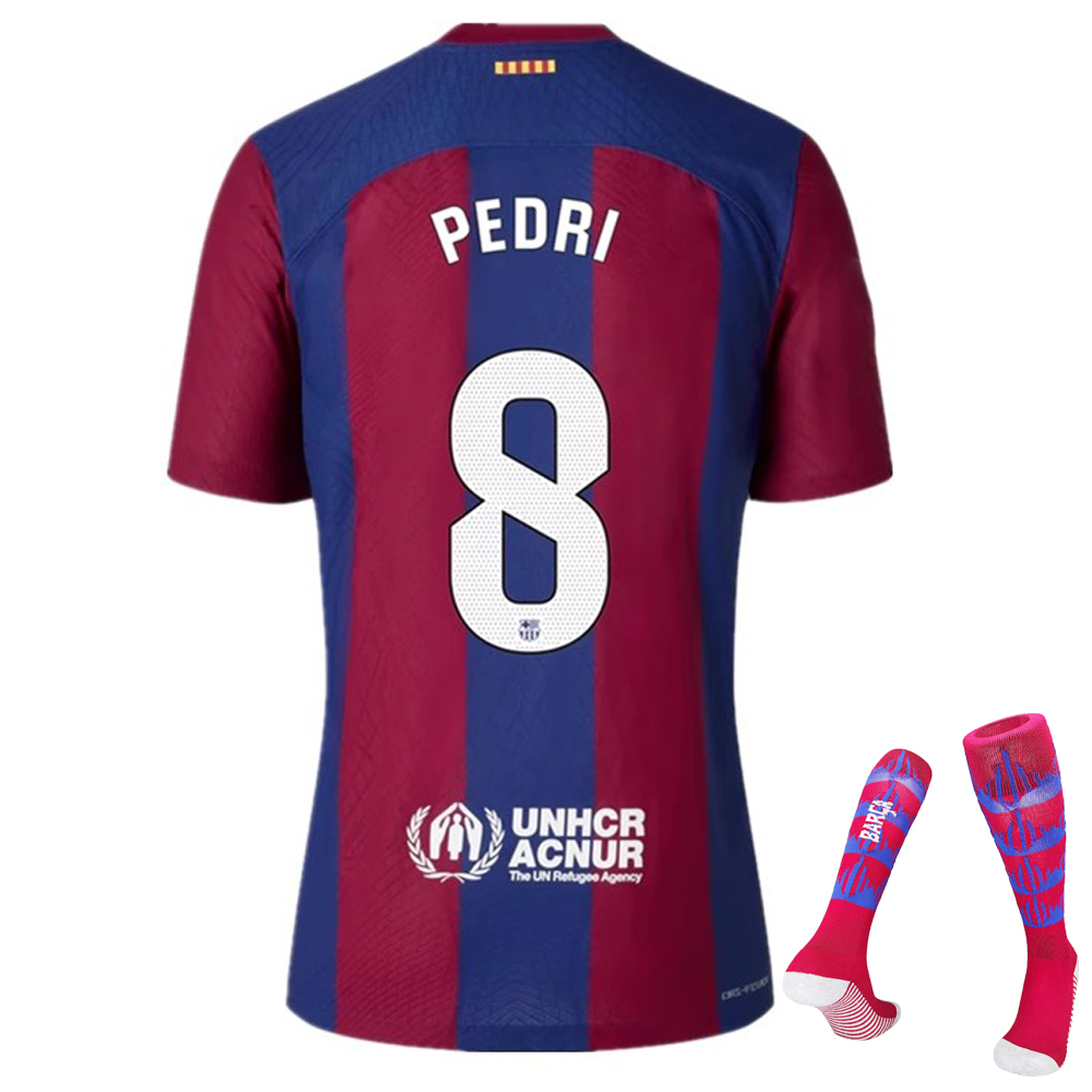 Camiseta De Futbol De Casa 2023 24 Barcelona Lewandowski Messi Pedri De Jong Camisetas Deportivas Con Calcetines Shopee Colombia