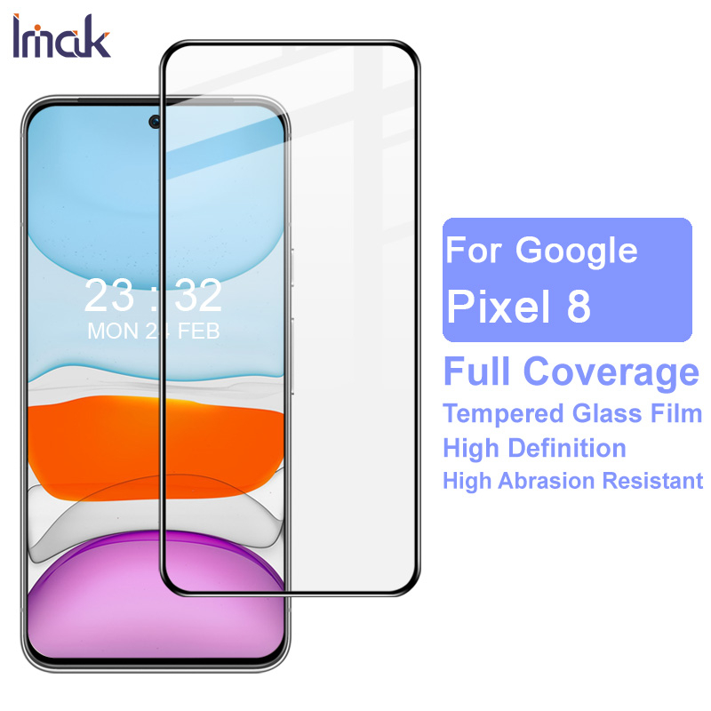 Google Pixel 8 Película Frontal De Vidrio Templado De Cobertura Completa  IMAK Pixel8 Full Glue 9D Protector De Pantalla Curva