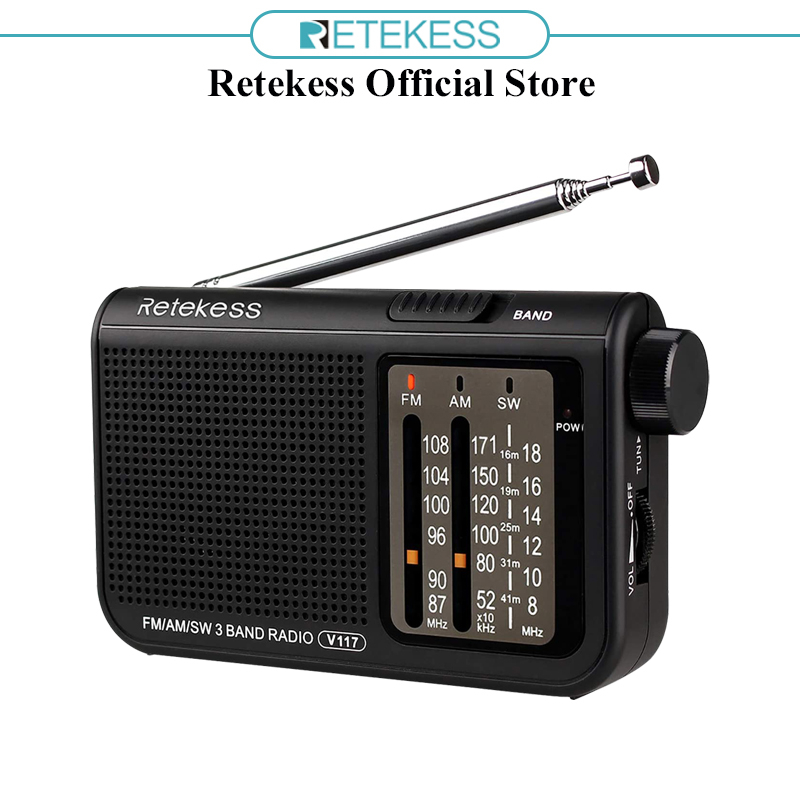 Radio AM FM portátil, radio transistor de onda corta con la mejor  recepción, funciona con pilas