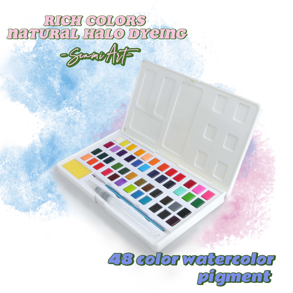 Kit Acuarelas Portátiles Creativo Con Cepillo 18/33/42 Colores
