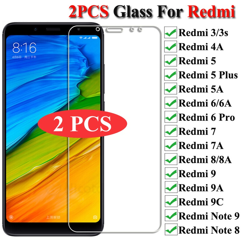 6 en 1 vidrio templado para Xiaomi Redmi note 8 cubierta completa Protector  de pantalla película de lente para Redmi 8a 7a note 8 Pro 8T 7 vidrio de  seguridad