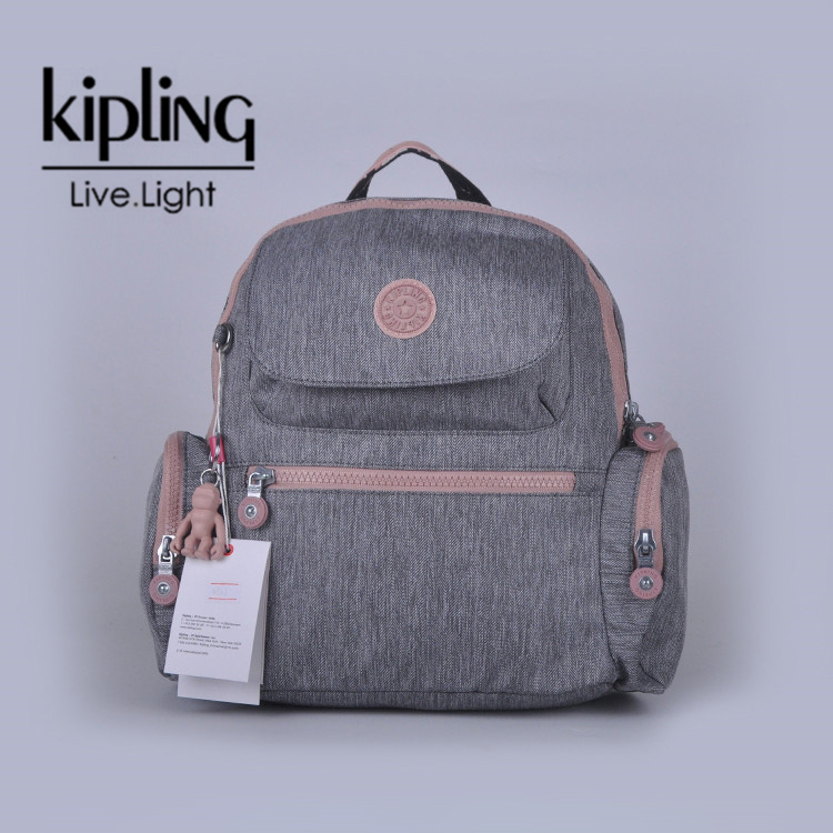 Kipling Original Impermeable De Nylon Nacarado De Goma Medio De Multiples Compartimentos Mochila Escolar Para Estudiantes Shopee Colombia