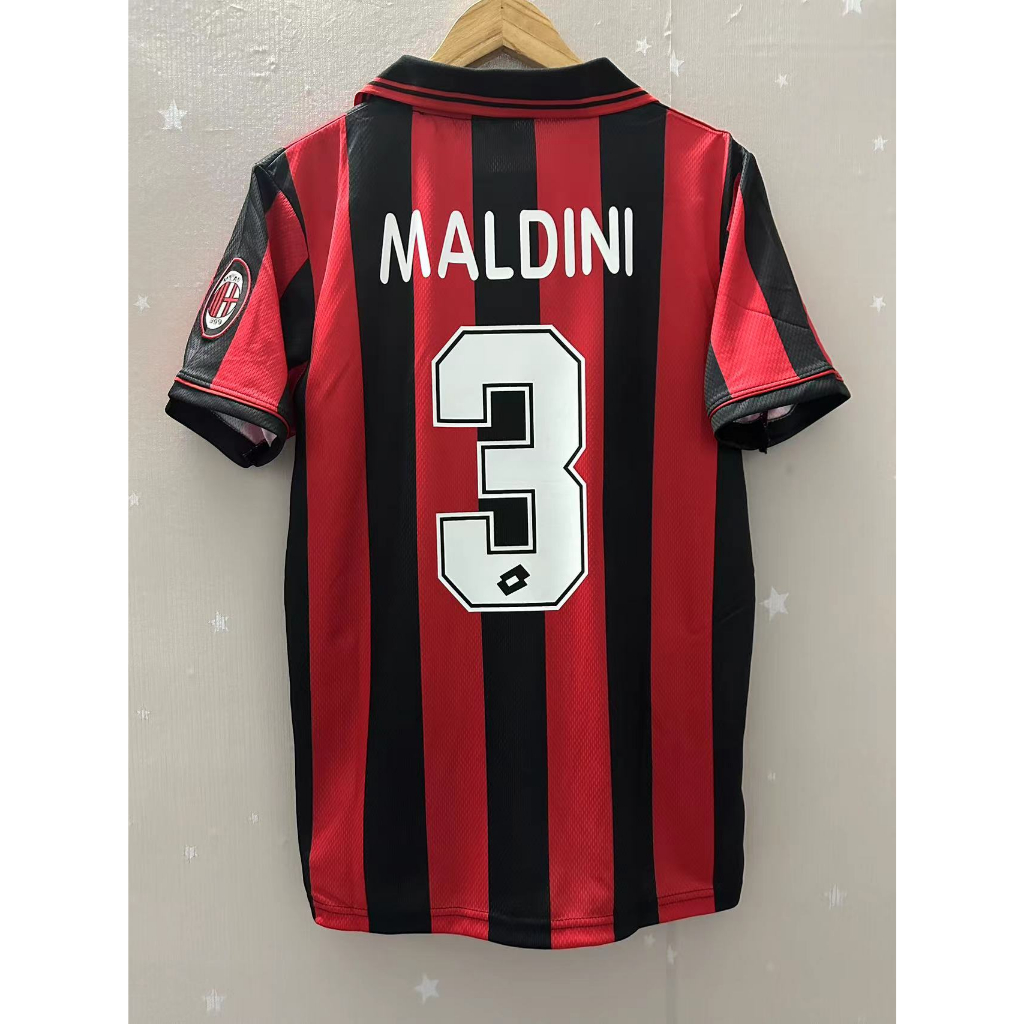 Maillot AC Milan Rétro 96/97 Maldini N°3 - Taille XL, Marque Lotto - Neuf Avec étiquettes, Style Années 90