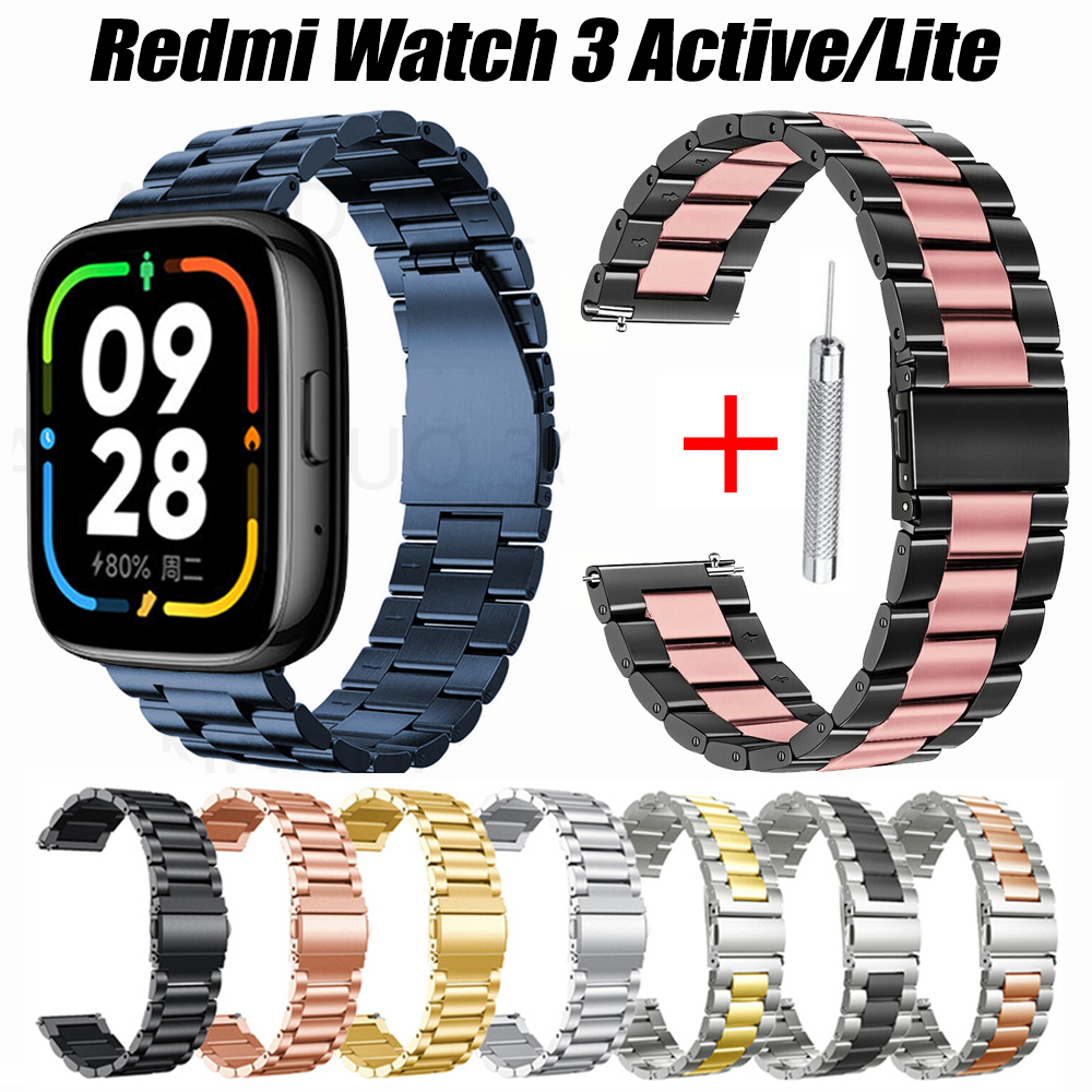 Para Redmi Watch 3 Active Correa de reloj de metal de acero