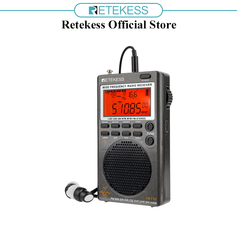 Radio digital AM FM de 600 mAh Radio portátil de bolsillo con excelente  recepción TF tarjeta más recargable Walkman Radio con auriculares estéreo