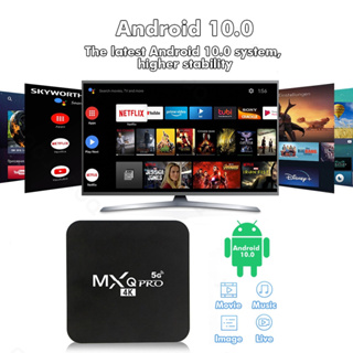 2.4G 5G WIFI Android 10.0 Reproductor de medios WiFi Smart TV Box Set Caja  superior Q96 TV Box