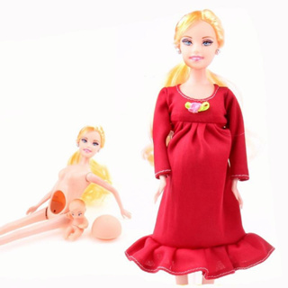 Juguete De Bebé Conjunto De Muñeca De Embarazo Embarazada Traje Tiene Un En  Su Barriga Para Barbie Niño Educativo