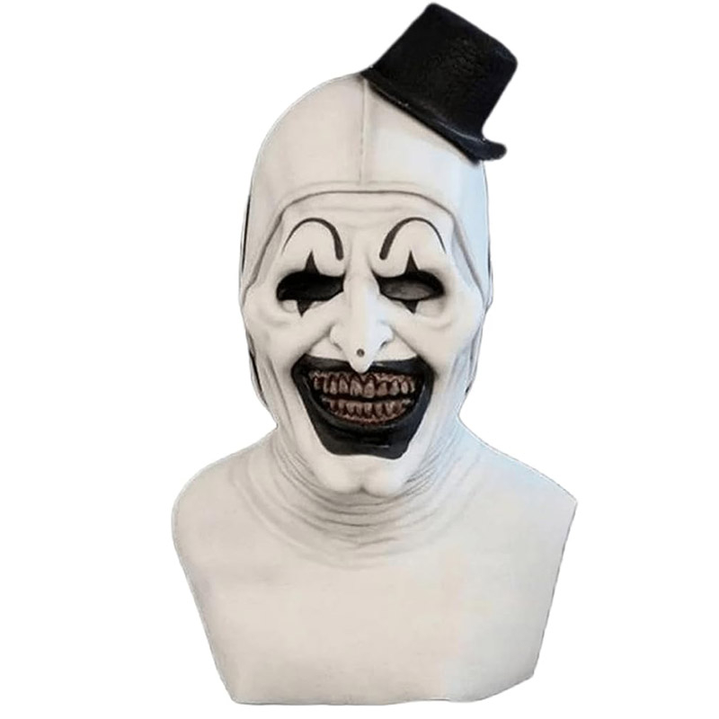 Máscara De Payaso Demonio De Halloween – Látex Realista Con Sonrisa Aterradora Y Ojos Gigantes, Transpirable Y Flexible, Ideal Para Fiestas De Terror Y Cosplay
