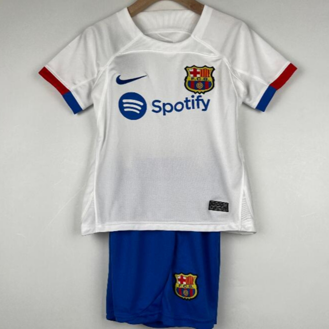 Camiseta De F tbol Para Ni os De Barcelona 23 24 Blanca De