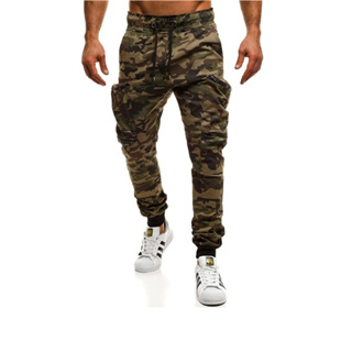 Pantalones De Camuflaje Para Hombre Rojo Hip Hop Harajuku Cargo