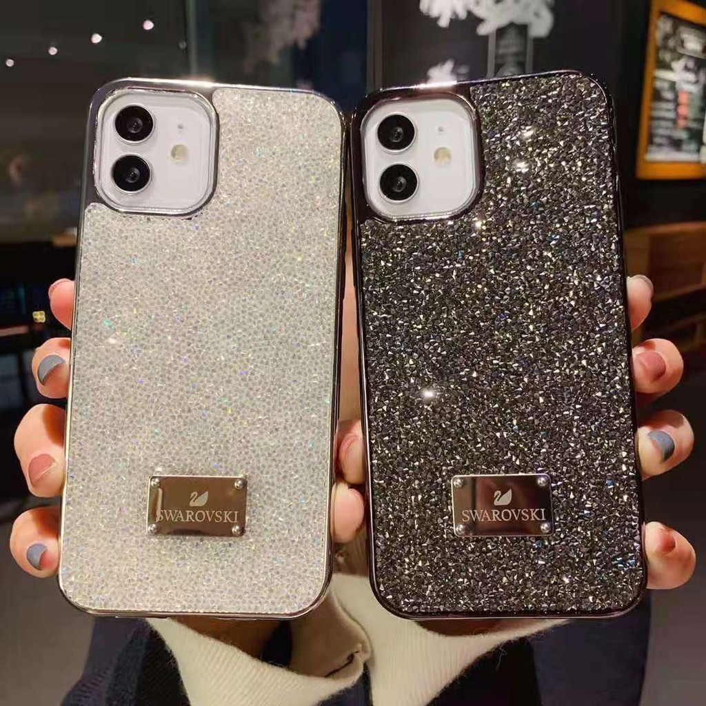 Funda Transparente De Diamantes De Imitación Con Purpurina De Lujo Para  IPhone 15, 14, 13, 12,, image size:1024x1024