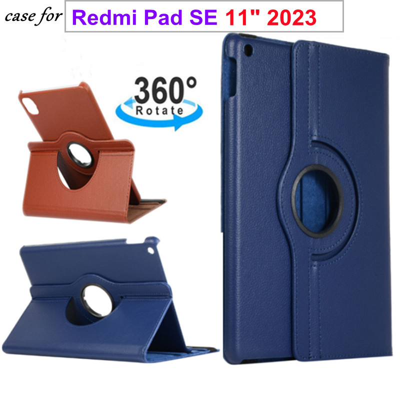 Para Xiaomi Redmi Pad SE Tablet Holder 11 Pulgadas Girar Funda De Cuero  Flip Para PadSE 2023