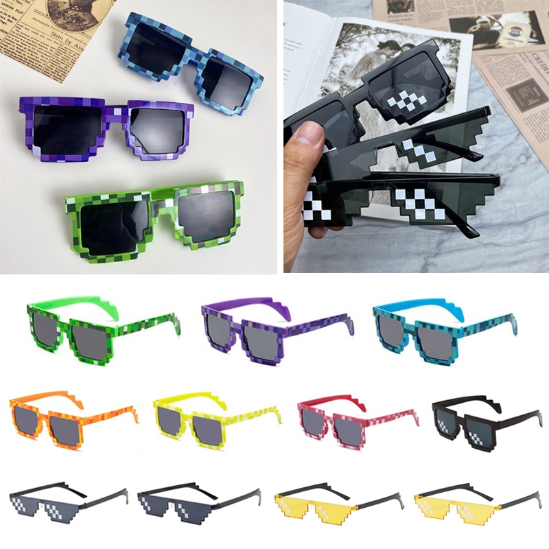 Gafas Thug Life Mosaic MISA Hombres Mujeres Pixeladas De Mosaico Fiesta Prop Shopee Colombia