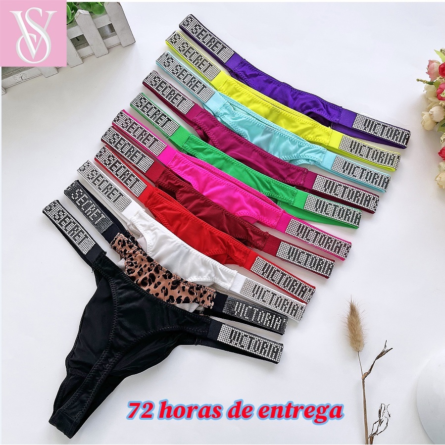 Victoria Secret Tangas De Algodon Mujeres Calzoncillos Ropa Interior De Color Solido Lenceria Intima 3pcs Set Shopee Colombia