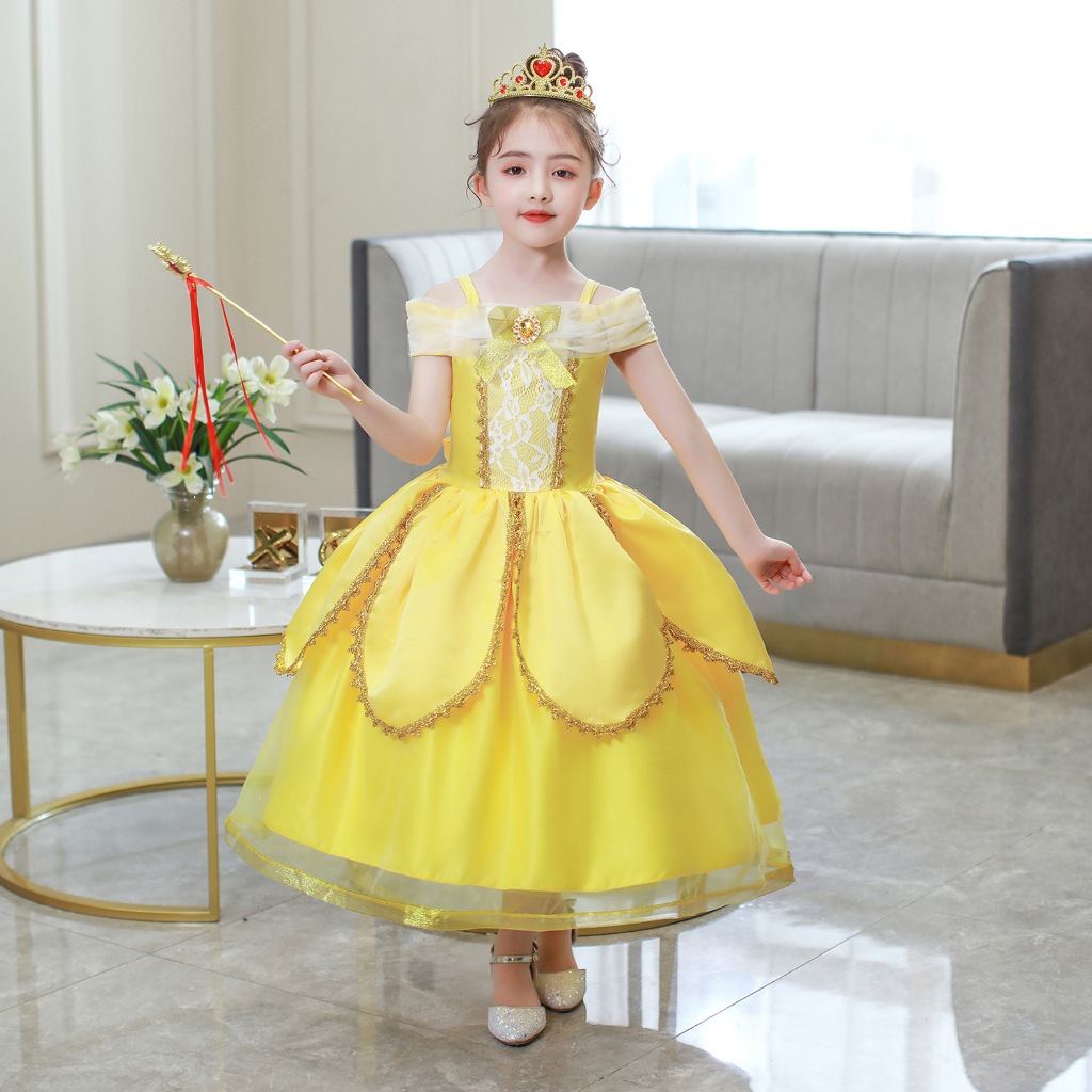 Comprar Vestido de princesa sirenita para niñas, disfraz de tul de manga  corta, disfraz de Cosplay para niños, ropa de carnaval, fiesta de  cumpleaños y Halloween