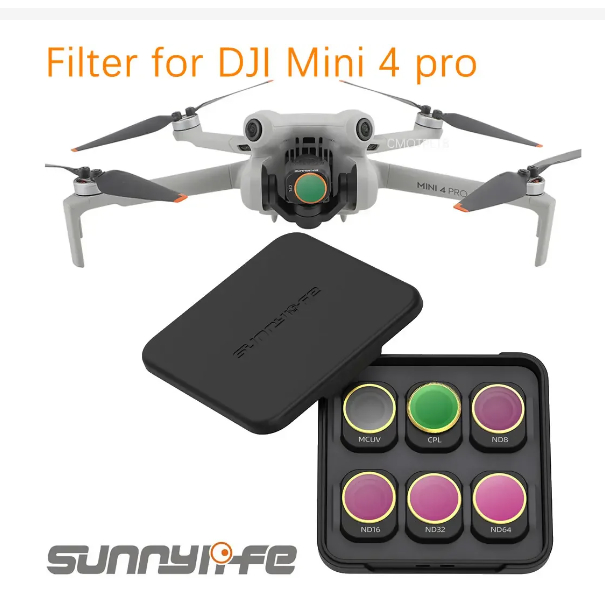 Sunnylife Nd Filtro Para DJI Mini 4 Pro Ajustable Giratorio Lente De Vidrio  Óptico MCUV 4/8/16/32-PL Conjunto De Filtros Accesorios