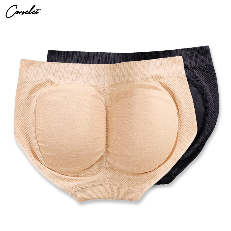 Bragas con levantamiento de glúteos para mujer con almohadillas para los  glúteos, calzones acolchados falsos sin costuras, pantalones cortos