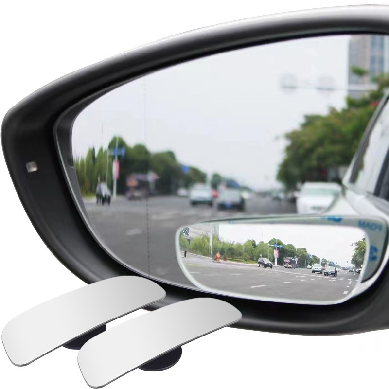 Espejo retrovisor de carro rotación ajustable 360 cristal HD ángulo amplio  coche
