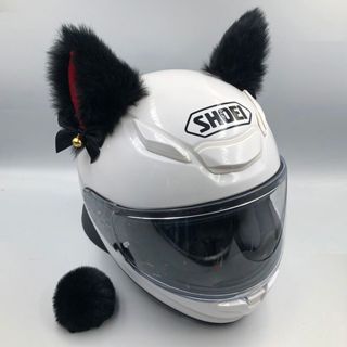 1PCS coche eléctrico motocicleta casco orejas de gato pegatinas] [casco  autoadhesivo lindo gato orejas decoración estilo pegatinas]