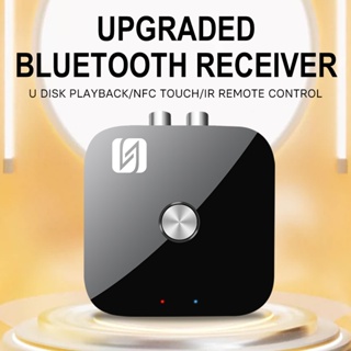 Receptor transmisor Bluetooth 5.0 para TV, aptX adaptador de audio  inalámbrico de baja latencia con control de volumen, divisor óptico AUX RCA