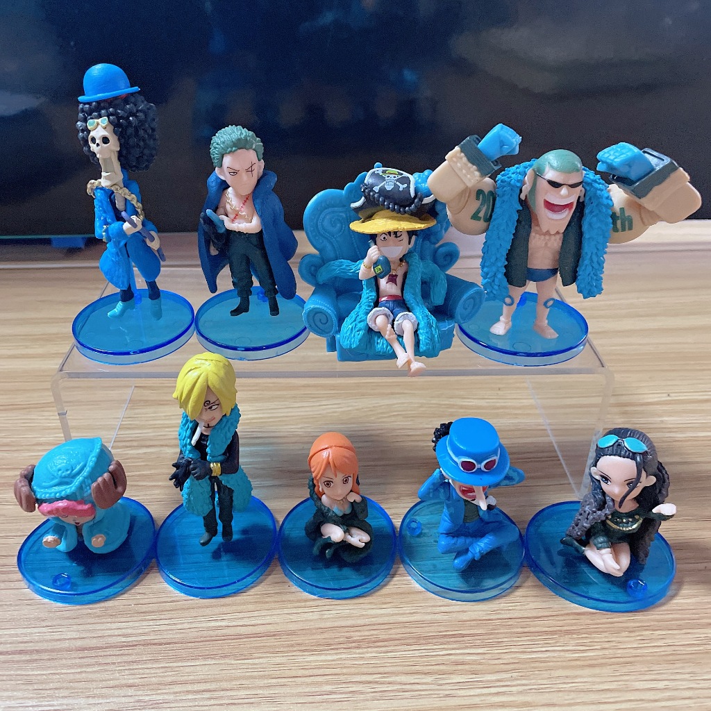 10Pcs/Set 4cm-9cm One Piece Figura Juguetes Figuras De Acción Luffy ...