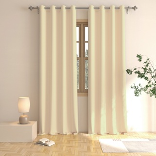Cortinas opacas para sala de estar, color beige, paneles de cortina de  bloqueo de luz solar con ganchos para dormitorio, tratamiento de ventana  con