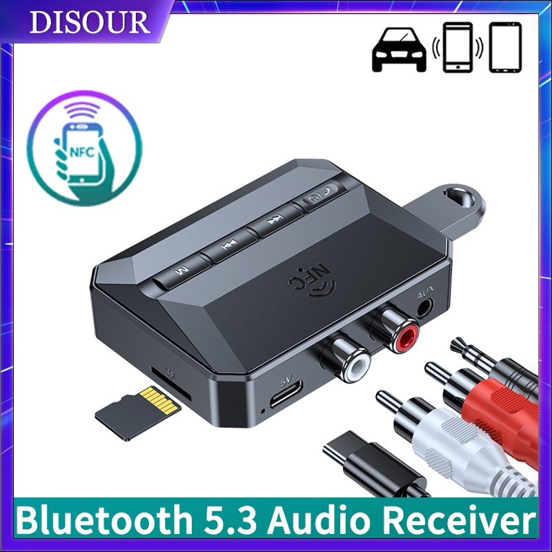 Receptor de audio Bluetooth - Adaptador Bluetooth con salida de audio de  alta fidelidad - Adaptador estéreo Bluetooth con soporte de audio 3D 