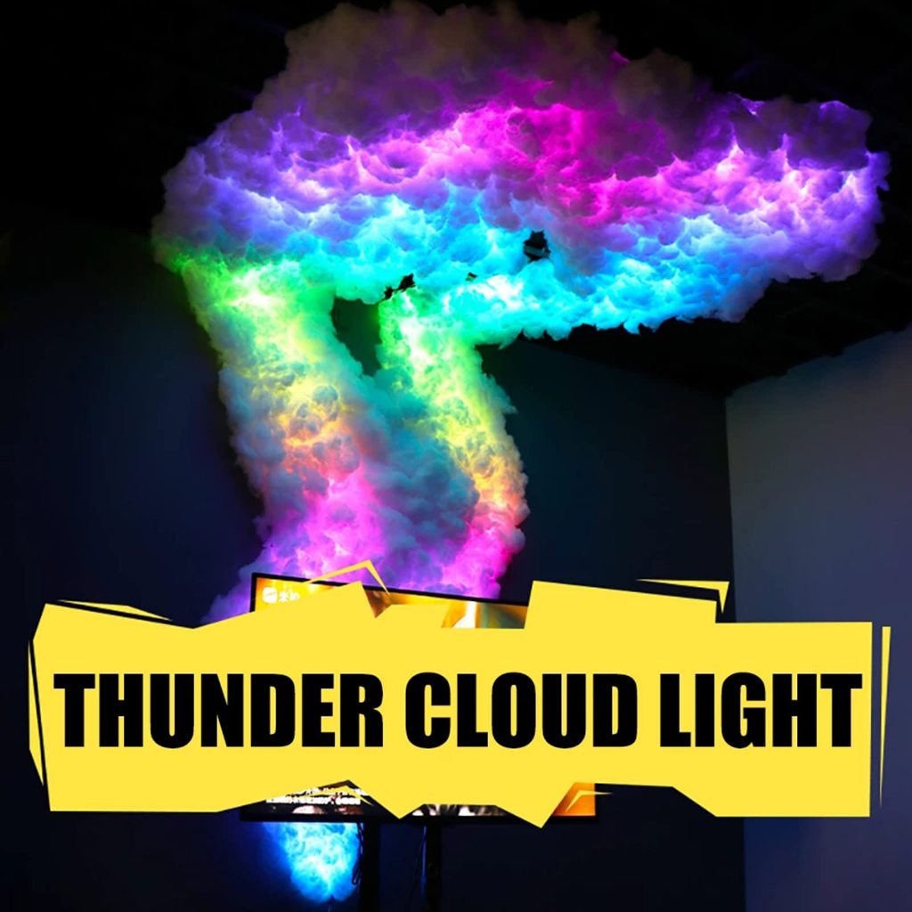 Luz nocturna LED de nube de trueno, lámpara de nube de trueno, luz de nube  de trueno, lámpara de noche de atmósfera RGB lámpara de nube de rayo luz de