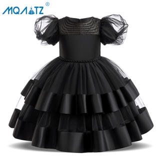 Vestido clásico negro para niños, ropa bonita de princesa para