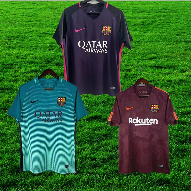 Camiseta Retro 17 18 Barcelona Camiseta De Futbol De Alta Calidad Shopee Colombia