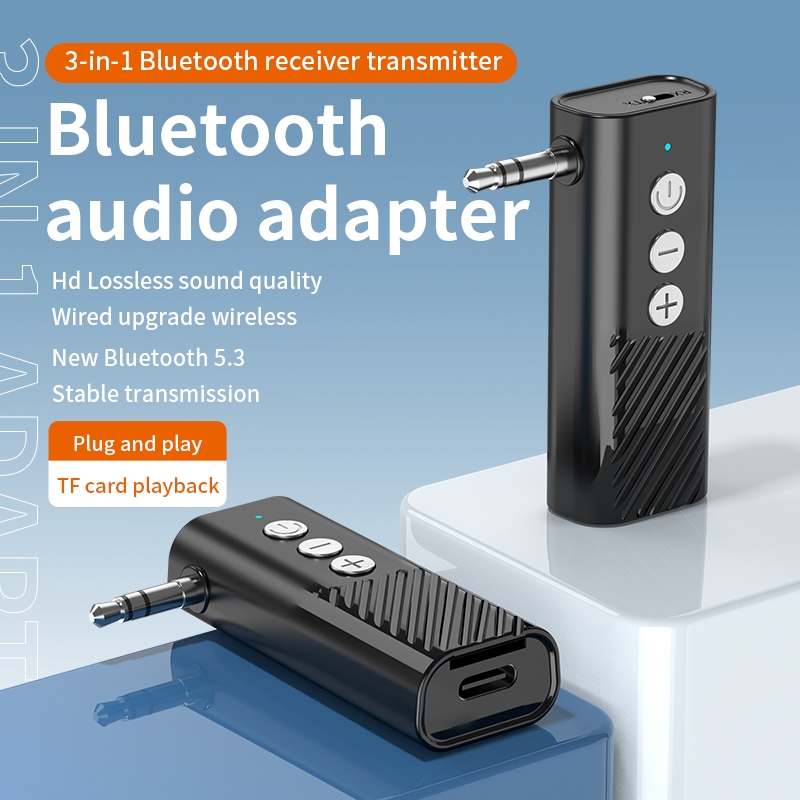 LENCENT-transmisor FM Bluetooth 5.0con 2 puertos USB 3,0, adaptador de  Radio FM inalámbrico, reproductor de música para coche, Kit