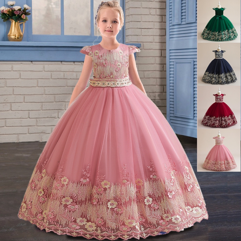 Bordado Vestido De Fiesta Para Las Ni as Ni os Traje Elegante Encaje Princesa Vestidos Ni a Novia 4 14 A os LP 363