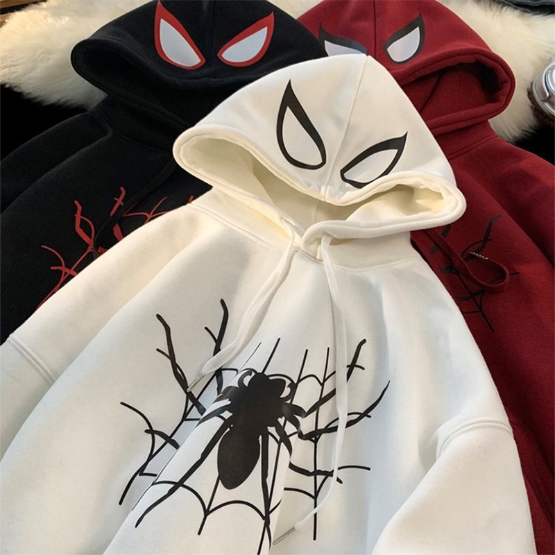 Spider Man Unisex Sudadera Con Capucha Suelta Tendencia De La Moda Anime Impresion Ropa Casual Diaria Shopee Colombia